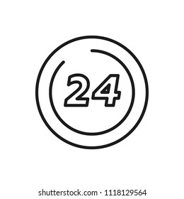 24 hour vector icon
