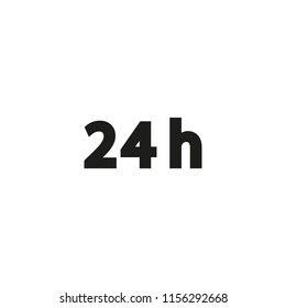 24 hour vector icon