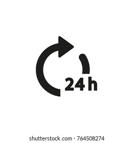 24 hour vector icon