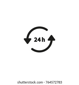 24 hour vector icon