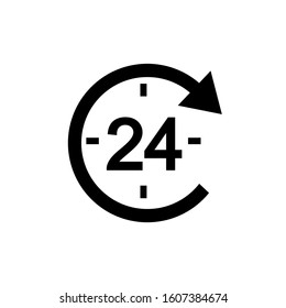 24 hour vector icon on eps 10
