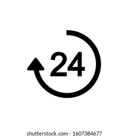 24 hour vector icon on eps 10
