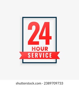 24 hour and a week open service background for communication vector