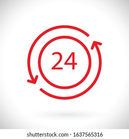 24 hours 10 eps bond icon design vector graphic