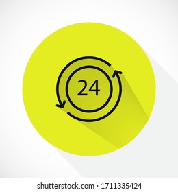 24 hours 10 eps bond icon design vector graphic