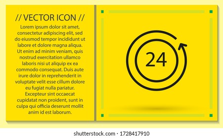 24 hours 10 eps bond icon design vector graphic