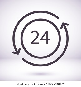 24 hours 10 eps bond icon design vector graphic