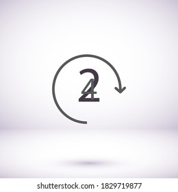 24 hours 10 eps bond icon design vector graphic