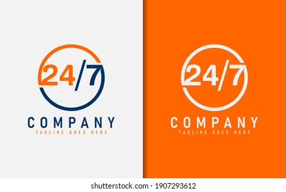 24 Hours For 7 Days Business Logo Design.