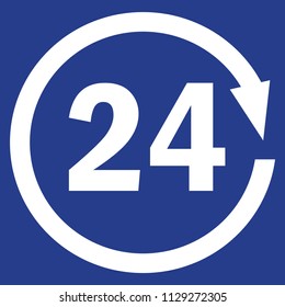 24 hours 7 days a week icon vector