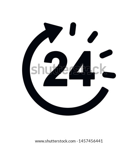 24 hours, all day cyclic icon. Signs and symbol for websites, web design, mobile app on white background