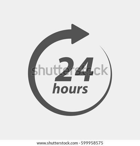 24 hours, all day cyclic icon
