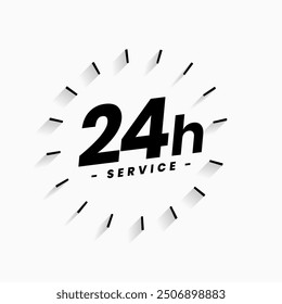 24 hours anytime customer service background design vector