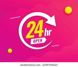vector de fondo de servicio de ayuda abierta de 24 horas en cualquier momento