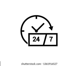 24 hours available - Vector 