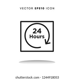 24 hours black friday vector icon