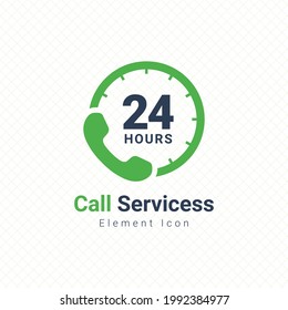 24 hours call center service care icon graphic design vector illustration