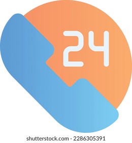 The 24 Hours Call icon typically represents a hotline service. The icon is commonly used by healthcare providers to indicate a dedicated helpline that provides medical advice, assistance