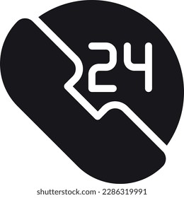 The 24 Hours Call icon typically represents a hotline service. The icon is commonly used by healthcare providers to indicate a dedicated helpline that provides medical advice, assistance