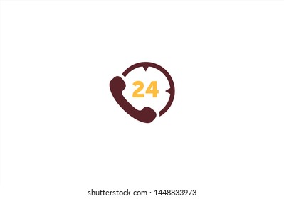 24 hours concept icon in trendy flat style isolated on white background. 24 hours concept symbol. Vector illustration