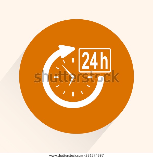 24 Hours Customer Service Sign Icons Stock Vector (Royalty Free) 286274597