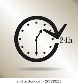 24 hours customer service, vector icon