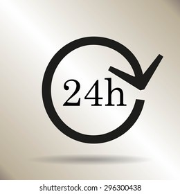 24 hours customer service, vector icon