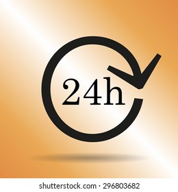 24 hours customer service, vector icon