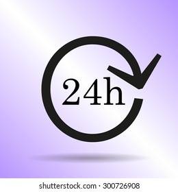 24 hours customer service, vector icon