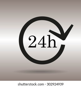 24 hours customer service, vector icon