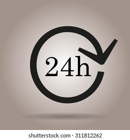 24 hours customer service, vector icon