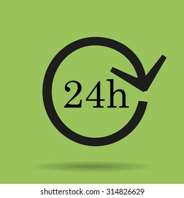 24 hours customer service, vector icon