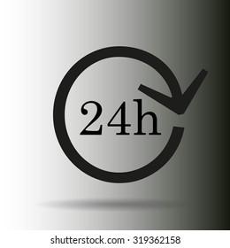 24 hours customer service, vector icon