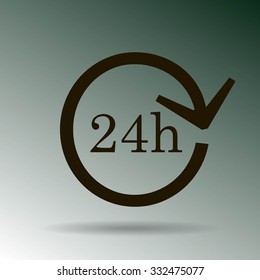 24 hours customer service, vector icon