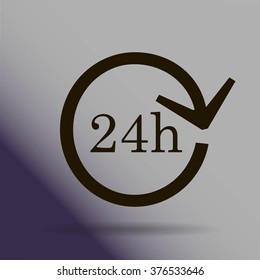 24 hours customer service, vector icon