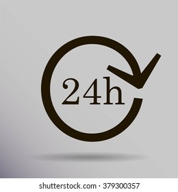 24 hours customer service, vector icon