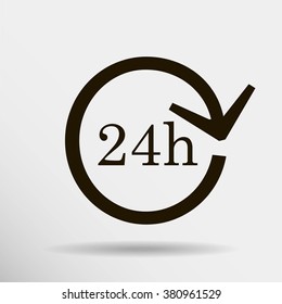 24 hours customer service, vector icon