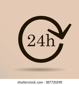 24 hours customer service, vector icon