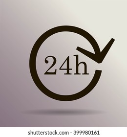 24 hours customer service, vector icon