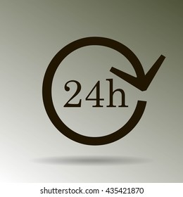 24 hours customer service, vector icon