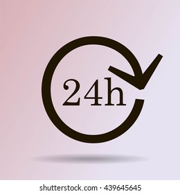 24 hours customer service, vector icon