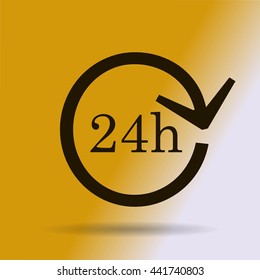 24 hours customer service, vector icon