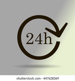 24 hours customer service, vector icon