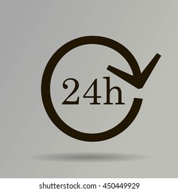 24 hours customer service, vector icon