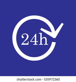 24 hours customer service, vector icon