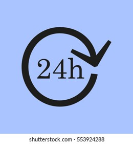 24 hours customer service, vector icon