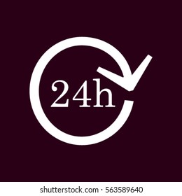 24 hours customer service, vector icon