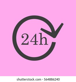 24 hours customer service, vector icon