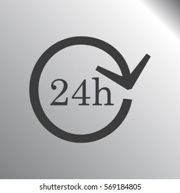 24 hours customer service, vector icon