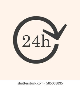 24 hours customer service, vector icon